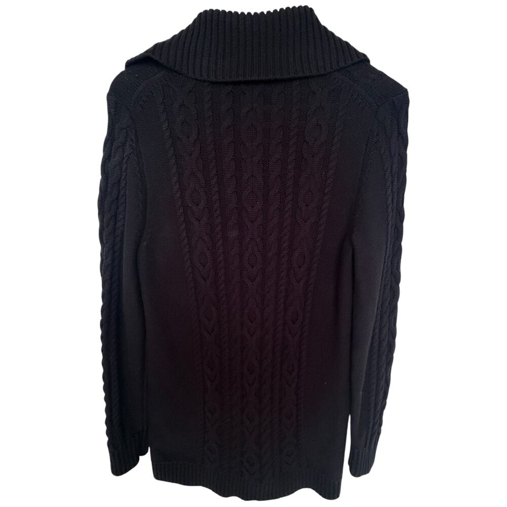L.L.Bean Black Sweater Cotton Women's M REG - Picture 2 of 6